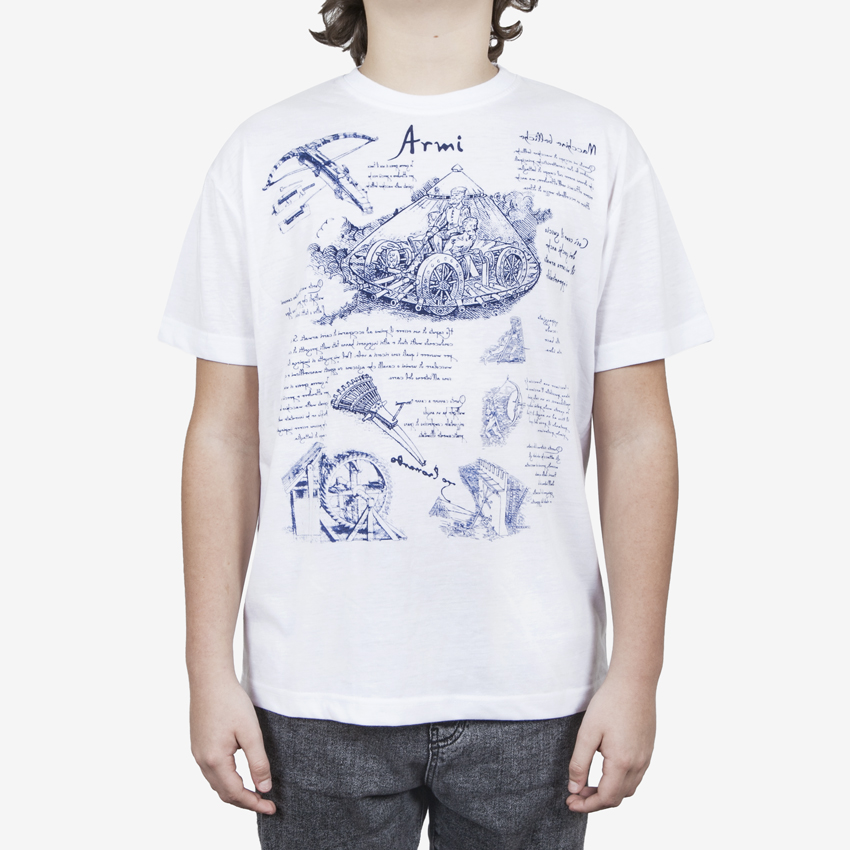 LEONARDO DA VINCI KIDS T-SHIRT - WEAPONS - Firenze Musei Store